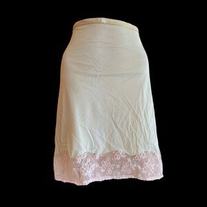 Vintage Vanity Fair light green slip skirt